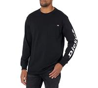Dickies Mens Long Sleeve Wordmark Graphic T-Shirt, Knit Black, 3X Tall