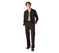 Dickies Men's Long Sleeve Work Shirt, Dark Brown, Large
