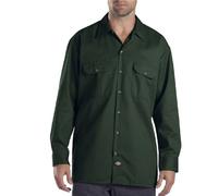 Dickies Men's Long Sleeve Work Shirt, Green, XXL