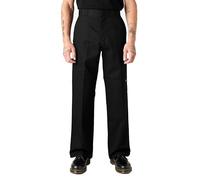 Dickies Men's Loose Fit Double Knee Work Pants - Durable Twill Utility Trousers for Construction, Warehouse, Industrial Use, Black, 48W x 34L