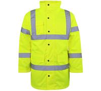 Dickies Men's Motorway Safety Yellow Waterproof Jacket | Size: Large Dickies Yellow L