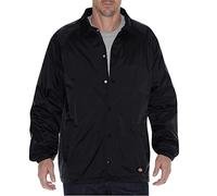 Dickies Men's Nylon Snap Button Jacket, black, XXXL