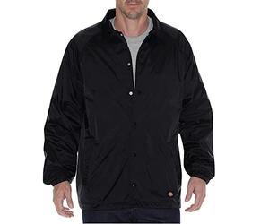 Dickies Men's Nylon Snap Button Jacket, black, XXXL