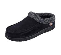 Dickies Men's Open and Closed Back Memory Foam Slippers With Indoor/Outdoor Sole, Black, L
