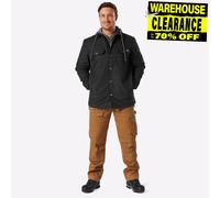 Dickies Mens Outdoor Workwear Water Resistant Duck Shirt Jacket Black