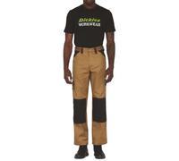 Dickies Mens Plain Work Trousers (32R) (Khaki/Black)