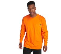 Dickies Men's Long Sleeve Heavyweight Crew Neck Orange Large