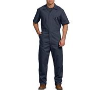 Dickies Men's Short-Sleeved Poplin Coveralls, 4X Tall, Dark Navy