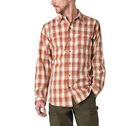 Dickies Men's Protect Cooling Long Sleeve Work Shirt, Copper/Brown Plaid, Medium