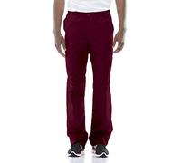 Dickies Men's Pull-On Pant with 7 Pockets Elastic Waistband with Button Closure 81006, Wine, Large