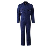 Dickies Mens Redhawk Overall Sizes 38T-60T'' NAVY Zip Closure Highly Durable Reinforced Knee to Take Knee Pads Two Zipped Chest Pockets… (60T)