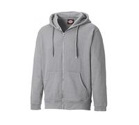 Dickies Mens Redwood Polycotton Full Zip Lined Hooded Sweatshirt Black