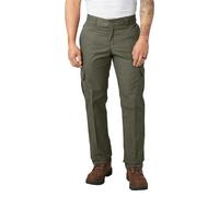 Dickies Men's Regular Straight Stretch Twill Cargo Pant Work Utility, Moss, 30W x 30L