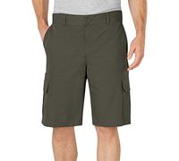 Dickies - Mens Relaxed Fit 11" Lightweight Ripstop Cargo Short, 30, Rinsed Moss Green