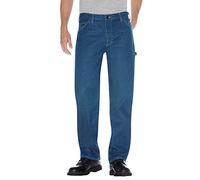 Dickies Men's Relaxed-Fit Carpenter Jean, Stone Washed, 46W x 32L Blue