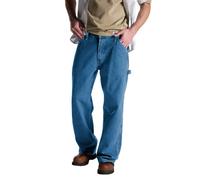 Dickies Men's Relaxed Fit Carpenter Jean, Stone Washed Indigo Blue, 44W x 34L