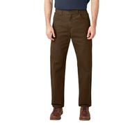 Dickies Men's Relaxed Fit Straight-Leg Duck Carpenter Jean, Brown, 32W x 34L