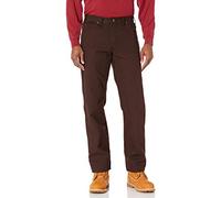 Dickies Men's Relaxed Fit Straight-Leg Duck Carpenter Jean, Rinsed Chocolate Brown, 44W x 30L
