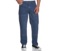Dickies Men's Relaxed Fit Workhorse Jean, Stone Washed Indigo Blue, 32W x 34L