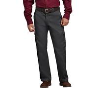 Dickies Men's Relaxed Straight-fit Cargo Work Utility Pants, Black, 30W 32L UK