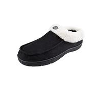 Dickies Men's Sherpa Collar Memory Foam Clog Slipper - Indoor/Outdoor Sole, Machine Washable, Black Corduroy, L