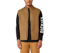Dickies, Men's, SHERPA LINED DUCK VEST, BROWN DUCK, M