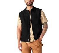 Dickies, Men's, SHERPA LINED DUCK VEST, RINSED BLACK, M