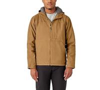 Dickies, Men's, SHERPA LINED HOODED DUCK JACKET, BROWN DUCK, XL