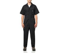 Dickies Men's Short-Sleeve Coverall, Black, Medium Tall