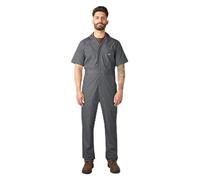 Dickies Mens Short Sleeve Coveralls, Gray, XL