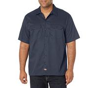 Dickies Mens Short-Sleeve Flex Twill Work Button-Down-Shirts, Dark Navy, XXL UK