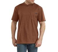Dickies Men's Heavyweight Crew Neck Short Sleeve Tee T-Shirt, Rustic Red Heather, XL