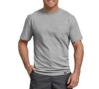 Dickies Men's Short Sleeve Heavyweight Crew Neck Work Utility T-Shirt, Heather Gray, S
