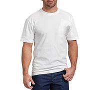 Dickies Men's Short Sleeve Heavyweight Crew Neck Work Utility T-Shirt, White, XL