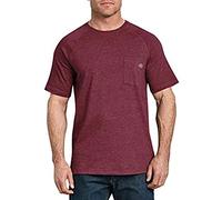 Dickies Men's Short Sleeve Performance Cooling Tee Undershirt, Burgundy Heather, L