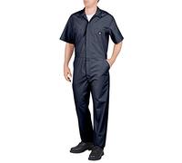 dickies Mens Short Sleeve Poplin Coveralls, 5X Tall, Dark Navy