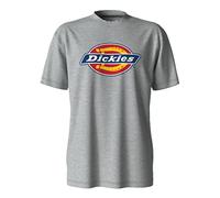 Dickies Mens Short Sleeve Tri-Color Logo Graphic T-Shirt, Heather Gray, M