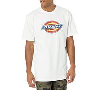 Dickies Mens Short Sleeve Tri-Color Logo Graphic T-Shirt, White, M