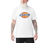 Dickies Men's Short-Sleeved Three-Colour t-Shirt with Logo Graphic, White/Opulent Garden, S