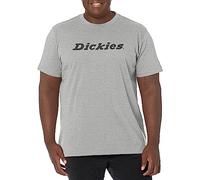 Dickies Men's Short Sleeve Wordmark Graphic T-Shirt, Heather Gray, 3XL Big Tall