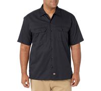 Dickies Men's Work Shirt Short Sleeved Workwear, Black, XXXX-Large