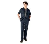 Dickies Men's Short Sleeve Work Big and Tall Button Down Shirt, Navy, XL Tall UK