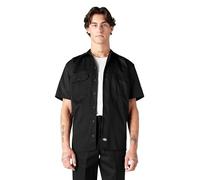 Dickies Men's Short Sleeve Work Regular Fit Short Sleeve Casual Shirt, Black, XX-Large