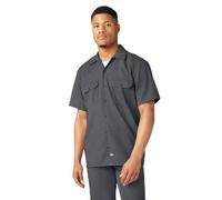 Dickies Men's Short Sleeve Work Shirt, Charcoal, XL