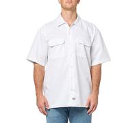 Dickies Mens Short Sleeve Work Shirt, White, Medium