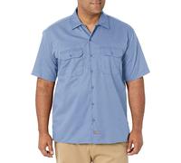 Dickies Men's Short-Sleeve Work Utility Button Down Shirt, Blue (GB), Large