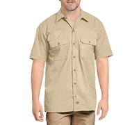 Dickies Men's Short-Sleeve Work Utility Button Down Shirt, Desert Sand V1, XL