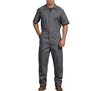 Dickies Men's Short-Sleeve Work Utility Coveralls, Gray V1, M