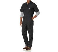 Dickies Men's Poplin Ss Coverall Short Sleeve Jumpsuit, Black, XXXL