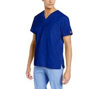 Dickies Men's Signature V-Neck Scrubs Shirt, Galaxy Blue, Medium